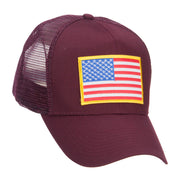 Gold American Flag Patched Mesh Cap