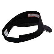 Sabertooth Embroidered Brushed Cotton Sandwich Visor - Black-White OSFM