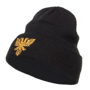 Double Headed Eagle Embroidered Long Beanie