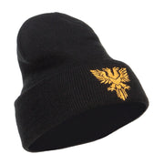 Double Headed Eagle Embroidered Long Beanie