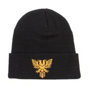 Double Headed Eagle Embroidered Long Beanie