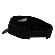 Sweet Fresh Kiwi Embroidered Pro Style Cotton Twill Washed Visor - Black OSFM