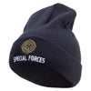 Special Force Embroidered 12 Inch Long Knitted Beanie - Black OSFM