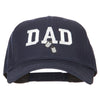 Dad with Military Dog Tags Embroidered Solid Cotton Pro Style Cap