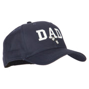 Dad with Military Dog Tags Embroidered Solid Cotton Pro Style Cap
