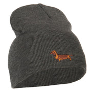 Dachshund Dog Embroidered Knitted Short Beanie