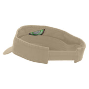 Sweet Fresh Kiwi Embroidered Pro Style Cotton Twill Washed Visor - Khaki OSFM