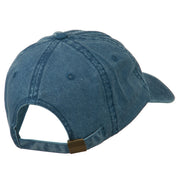 Idaho State Map Embroidered Washed Cotton Cap