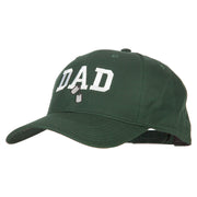 Dad with Military Dog Tags Embroidered Solid Cotton Pro Style Cap