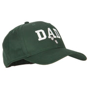 Dad with Military Dog Tags Embroidered Solid Cotton Pro Style Cap