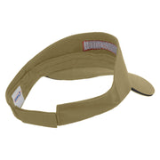 Sabertooth Embroidered Brushed Cotton Sandwich Visor - Khaki-Black OSFM