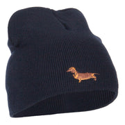 Dachshund Dog Embroidered Knitted Short Beanie