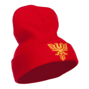 Double Headed Eagle Embroidered Long Beanie