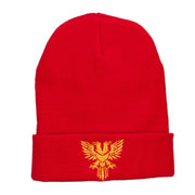 Double Headed Eagle Embroidered Long Beanie