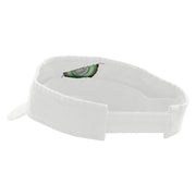 Sweet Fresh Kiwi Embroidered Pro Style Cotton Twill Washed Visor - White OSFM