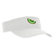 Sweet Fresh Kiwi Embroidered Pro Style Cotton Twill Washed Visor - White OSFM