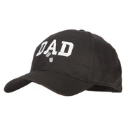 Dad with Military Dog Tags Embroidered Solid Cotton Pro Style Cap