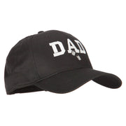 Dad with Military Dog Tags Embroidered Solid Cotton Pro Style Cap