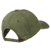 Idaho State Map Embroidered Washed Cotton Cap