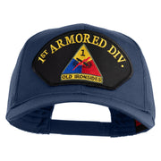 1st Armored Division Old Ironsides Patched Solid Cotton Twill Mesh Prostyle Cap - Navy OSFM