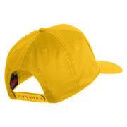USS Arizona BB 39 Blue Patched Solid Cotton Twill 5 Panel Prostyle Snap Cap - Yellow OSFM