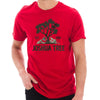 Joshua Tree Logo Graphic Design Ring Spun Combed Cotton Short Sleeve Deluxe Jersey T-Shirt - Red XS