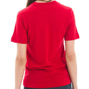 Joshua Tree Logo Graphic Design Ring Spun Combed Cotton Short Sleeve Deluxe Jersey T-Shirt - Red XS