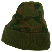 82nd Airborne Logo Embroidered Camo Long Beanie