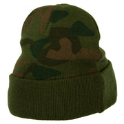 82nd Airborne Logo Embroidered Camo Long Beanie