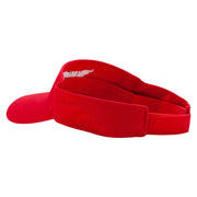 100k Embroidered Cotton Twill Sun Visor - Red OSFM