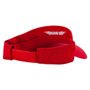 100k Embroidered Cotton Twill Sun Visor - Red OSFM