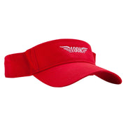 100k Embroidered Cotton Twill Sun Visor - Red OSFM