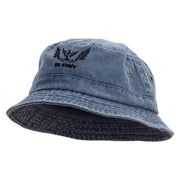 US Army Embroidered Washed Bucket Hats - Royal M-L