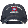 US Army 82nd Airborne Veteran Embroidered Low Profile Cotton Mesh Cap