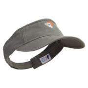 Artistic Style Salmon Logo Embroidered Pro Style Cotton Twill Washed Visor - Olive OSFM