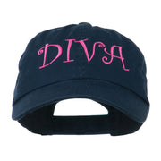 Wording of Diva Embroidered Cap