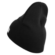 US Marine Corps Retired Emblem Symbol Embroidered 8 Inch Short Beanie Made in USA - Black OSFM
