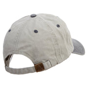 Confuse Emoji Embroidered Pigment Dyed Wash Cap - Beige-Black OSFM