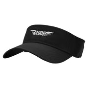 100k Embroidered Cotton Twill Sun Visor - Black OSFM