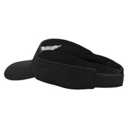 100k Embroidered Cotton Twill Sun Visor - Black OSFM