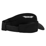 100k Embroidered Cotton Twill Sun Visor - Black OSFM