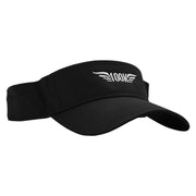 100k Embroidered Cotton Twill Sun Visor - Black OSFM