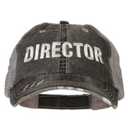 Director Embroidered Low Profile Mesh Cap