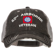 US Army 82nd Airborne Veteran Embroidered Low Profile Cotton Mesh Cap