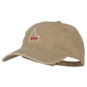 Idaho with Map Outline Embroidered Washed Cotton Twill Cap