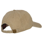 Idaho with Map Outline Embroidered Washed Cotton Twill Cap