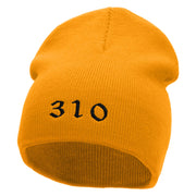 310 Embroidered 8 inch Acrylic Short Blank Beanie - Gold OSFM