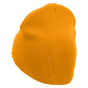 310 Embroidered 8 inch Acrylic Short Blank Beanie - Gold OSFM