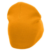 310 Embroidered 8 inch Acrylic Short Blank Beanie - Gold OSFM