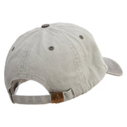 Confuse Emoji Embroidered Pigment Dyed Wash Cap - Beige-Brown OSFM